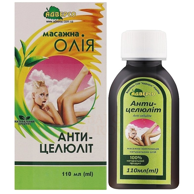 Naturalny Olej do Masażu Antycellulitowy, Adverso, 110ml
