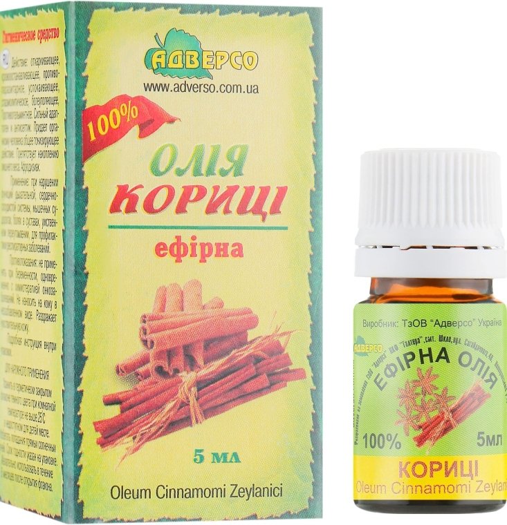Olejek Cynamonowy, 100 % Naturalny Adverso, 5ml