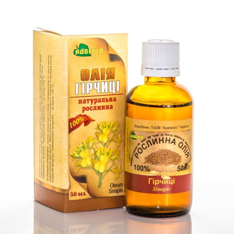 Olej z Nasion Gorczycy, Musztardowy, Adverso, 50 ml