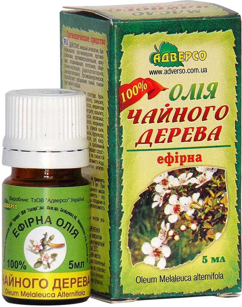 Olejek z Drzewa Herbacianego, 100% Naturalny, Adverso, 5ml