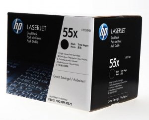 HP Toner nr 55XD CE255XD Black 2pack 2x12,5K