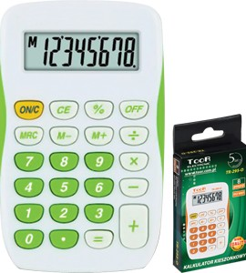 Kalkulator kieszonkowy TR-295 TOOR biało-zielony 120-1770