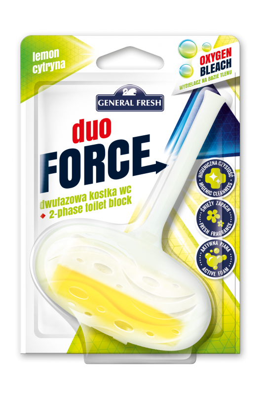 Kostka do WC DUO FORCE zawieszka 40g cytryna GENERAL FRESH