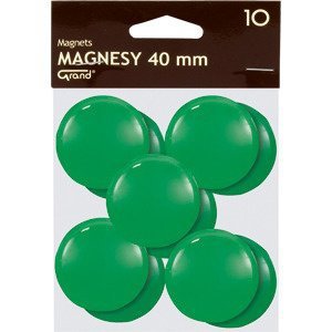 Magnesy 40mm zielone (10szt.) 130-1703 GRAND