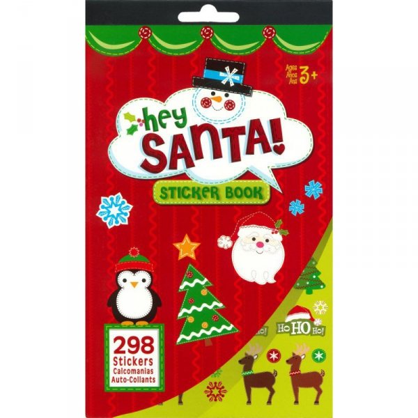Naklejki HEY SANTA! 3 wzory x 2 plansze, 298 szt. 486340 TITANUM