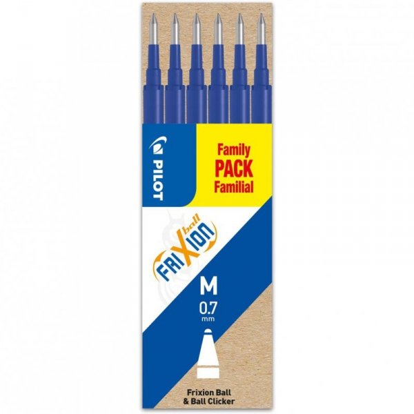Wkład FRIXION 0,7mm niebieski (6szt) FAMILY PACK BLS-FR7-L-S6-E PILOT