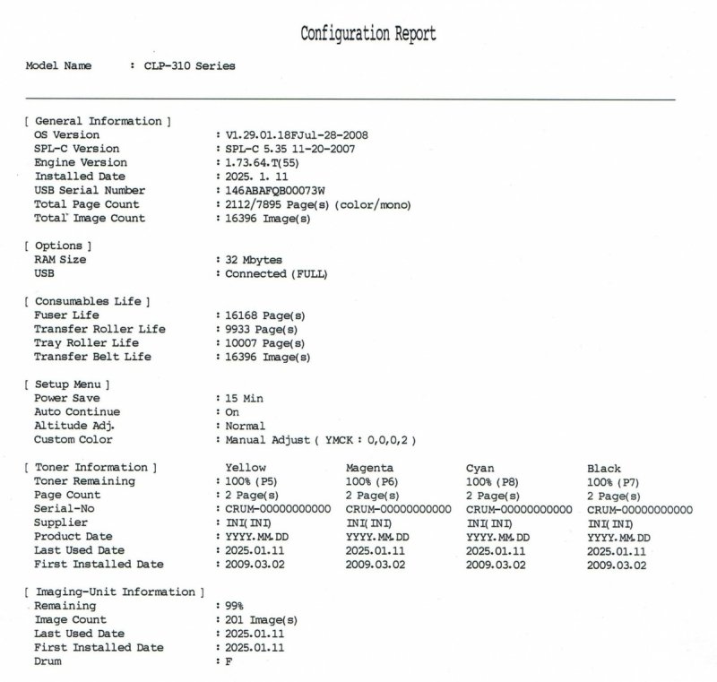 DRUKARKA SAMSUNG CLP-315 WIECZNY CZIP TONERY FV