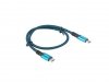 Lanberg Kabel USB-C M/M USB4 0.5m 100W 8K 60HZ czarno-niebieski
