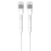 Extralink Patchcord kat.6 U/FTP 1Gbps miedź kabel sieciowy skrętka, łamana końcówka 2m biały