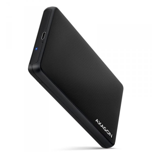 AXAGON EE25-SLC Obudowa zewnętrzna plastikowa, bezśrubowa, USB-C 3.2 GEN 1 SATA 6G 2.5&quot;, czarna