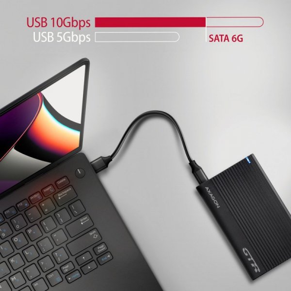 AXAGON EE25-GTR Obudowa zewnętrzna aluminiowa USB3.2 Gen 2 - SATA 6G 2.5&quot; SSD/HDD