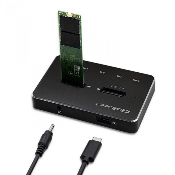 Qoltec Stacja dokujca dysków 2x SSD M.2 SATA | NGFF | USB typ C