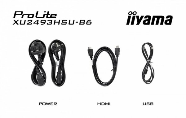 IIYAMA Monitor 24 cale XU2493HSU-B7,IPS.HDMI.DP.2x2W.USBx2,300cd