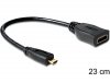 Delock Adapter Micro HDMI-D(M)->HDMI-A(F) 23cm