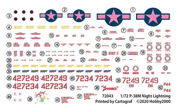 Hobby 2000 72043 P-38M Night Lightning
