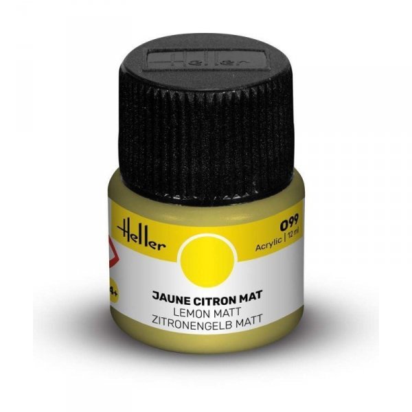 Heller Acrylic Paint 099 Lemon Matt 12 ml