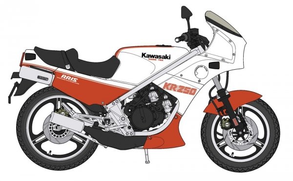 Hasegawa 21745 Kawasaki KR250 &quot;White/Red Color&quot; (1984) 1/12
