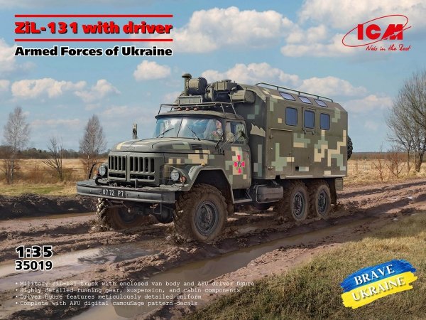 ICM 35019 ZiL-131 with Driver Armed Forces of Ukraine 1/35