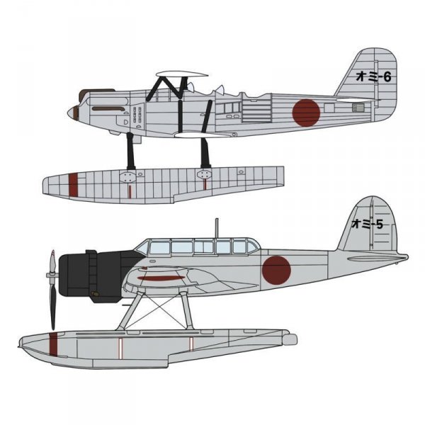 Hasegawa 02357 E7K1 Type 94 Model 1 Reconnaissance Seaplane & E13A1 Type Zero (Jake) Model 11 &#039;Ominato Air Squadron&#039;