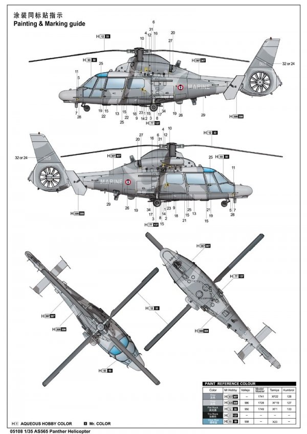 Trumpeter 05108 As565 Panther