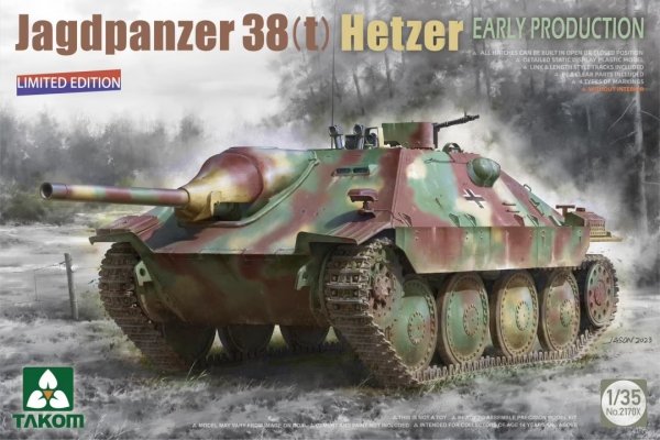 Takom 2170X Jagdpanzer 38(t) Hetzer Early Production LIMITED EDITION 1/35
