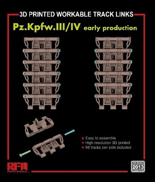 RFM-2013 Workable Track Links for Pz.Kpfw. III/IV Early Production 1/35