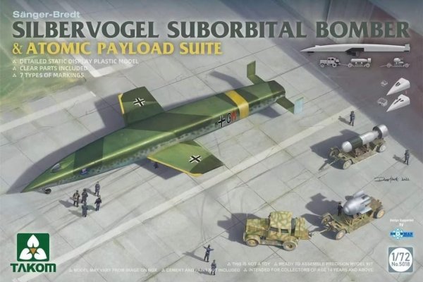 Takom 5018 Sänger-Bredt Silbervogel Suborbital Bomber &amp; Atomic Payload Suite 1/72