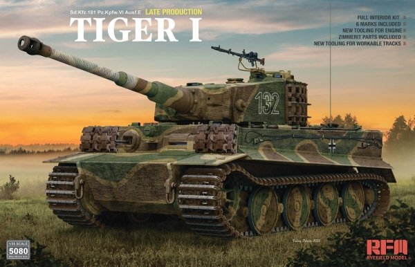 RFM-5080 Tiger I Late Production Zimmerit &amp; Full Interior 1/35
