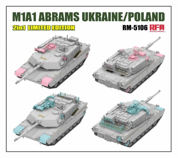 RFM-5106 1/35 M1A1 Abrams Ukraine / Poland 2 in 1 Limited Edition