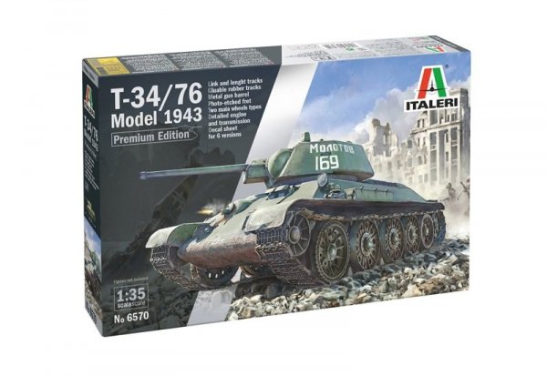 Italeri 6570 1/35  T-34/76 Model 1943 Early Version Premium Edition
