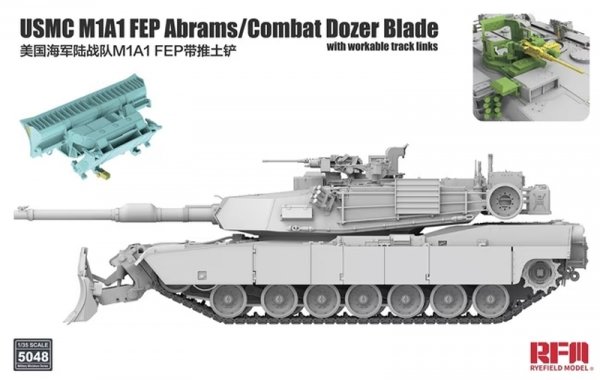 RFM-5048 USMC M1A1 FEP Abrams/Combat Dozer Blade with workable track links 1/35