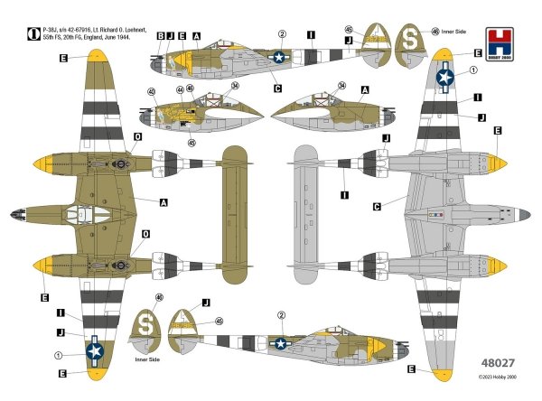 Hobby 2000 48027 P-38J Lightning ETO 1944 1/48