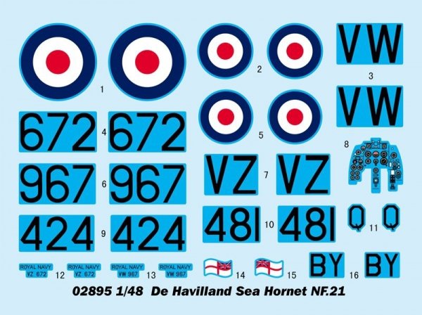 Trumpeter 02895 De Havilland Sea Hornet Nf.21