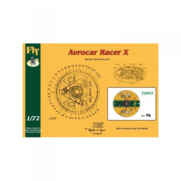 Fly 72022 Avrocar Racer X &quot;Fly&quot; 1/72