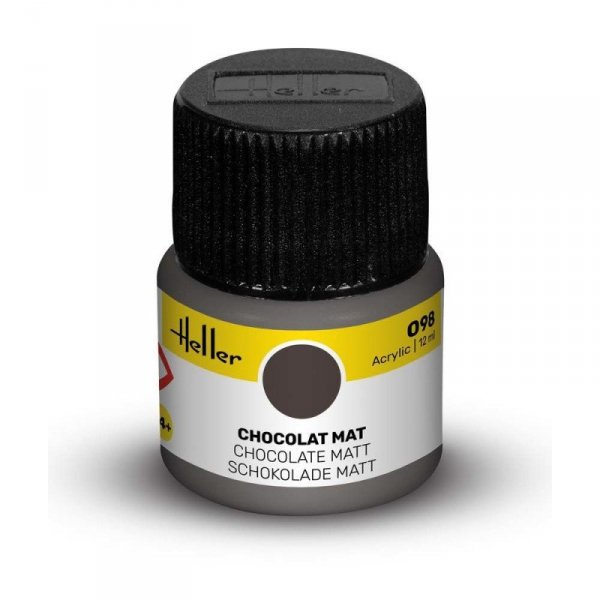 Heller Acrylic Paint 098 Chocolate Matt 12 ml
