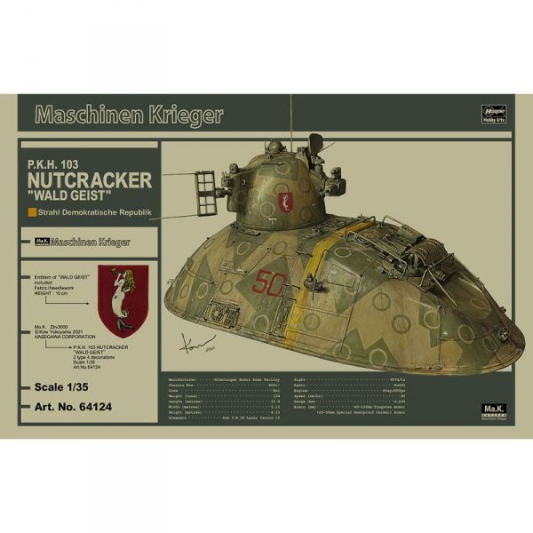 Hasegawa 64124 Maschinen Krieger P.K.H. 103 Nutcracker &quot;Wald Geis&quot;