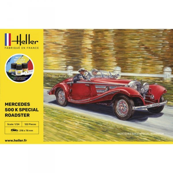 Heller 56710 Starter Kit - Mercedes 500K Special Roadster 1/24