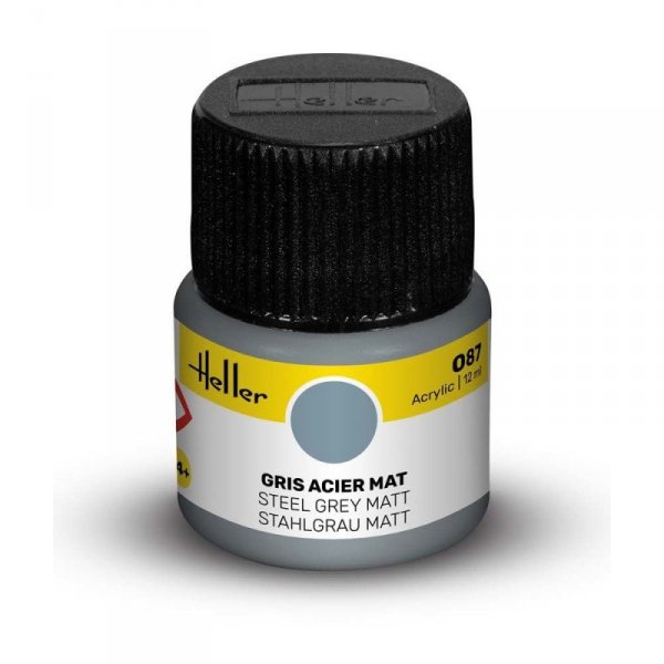 Heller Acrylic Paint 087 Steel Grey Matt 12 ml