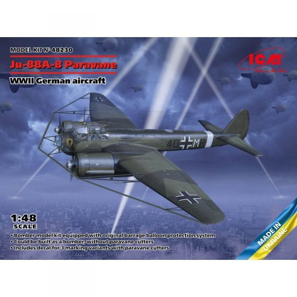 ICM 48230 Ju-88A-8 Paravane, WWII German aircraft 1/48