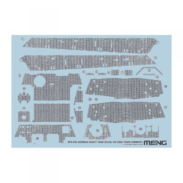Meng SPS-039 Sdkfz 182 King Tiger-Zimmerit decal 1/35