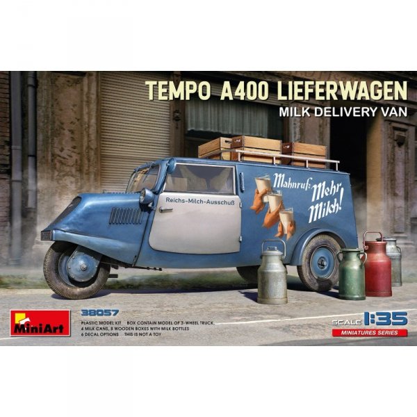 Mini Art 38057 Tempo A400 Lieferwagen Milk Delivery Van 1/35