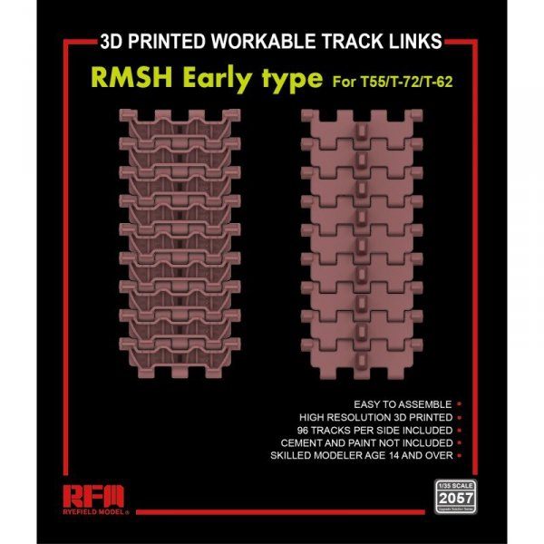 RFM 2057 Workable Track Links RMSH Early Type for T-55/72/62 1/35