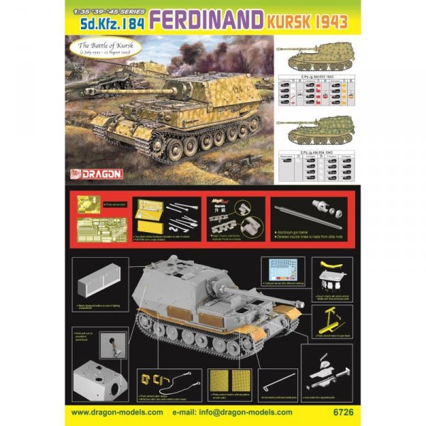 Dragon 6726 Sd.Kfz. 184 Ferdinand Kursk 1943 1/35