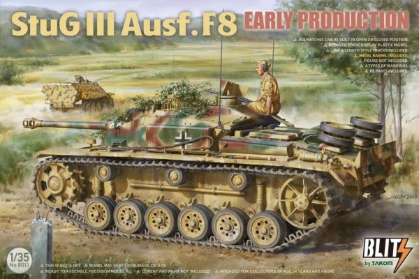 Takom-Blitz 8013 StuG III Ausf. F8 Early Production 1/35