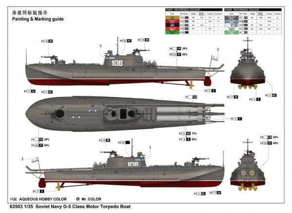 I LOVE KIT 63503 Soviet Navy G-5 Class Motor Torpedo Boat 1/35
