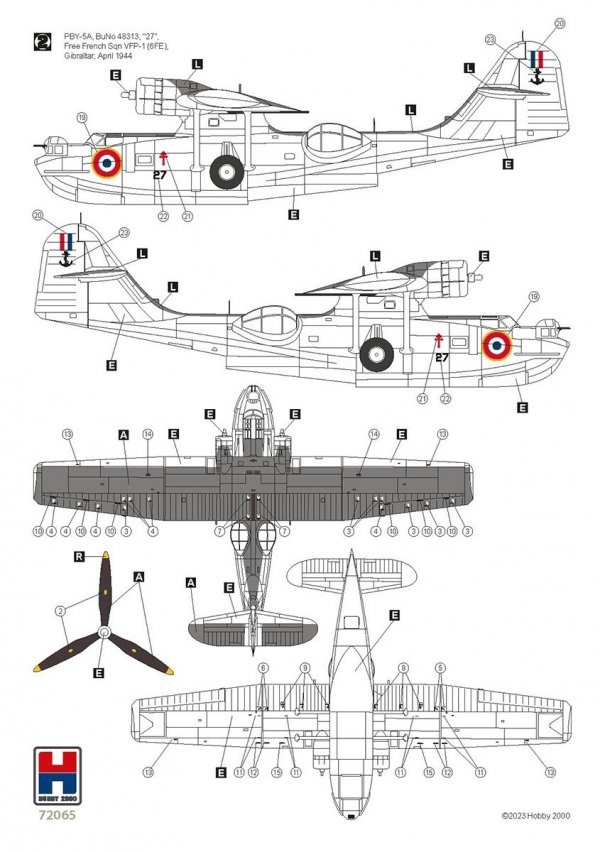 Hobby 2000 72065 Consolidated PBY-5A Catalina ETO 1/72