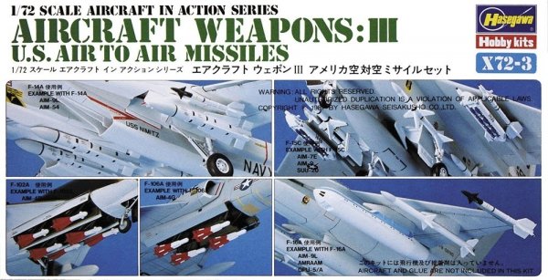 Hasegawa X72-3 - 35003 U.S.Aircraft Weapons III 1/72