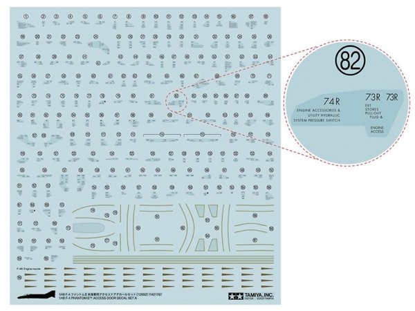 Tamiya 12692 1/48 Scale F-4 Phantom II Decal Set A