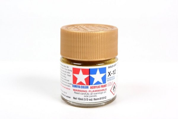 Tamiya 81512 Acrylic Mini X-12 Gold Leaf 10ml