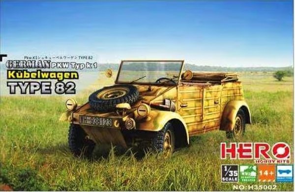Hero Hobby Kits 35002 German PKW Typ k1 Kübelwagen Type 82 1/35